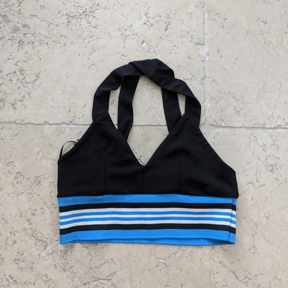 Zara Black Criss-cross Crop Top